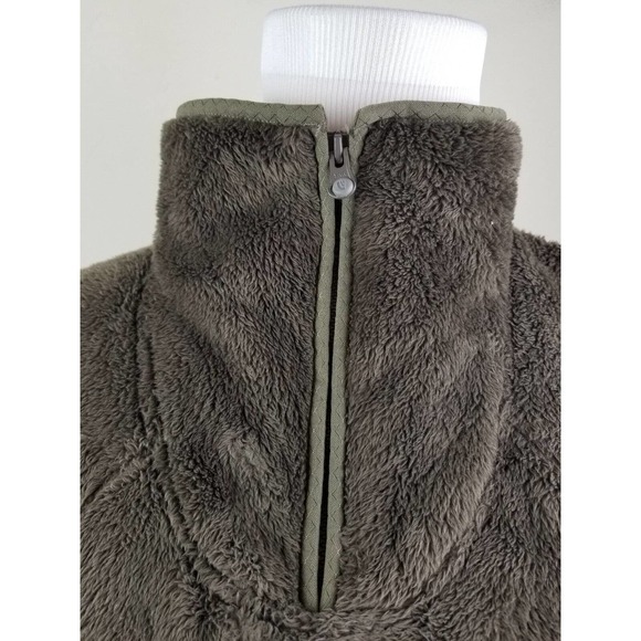 The North Face Fleece‎ Jacket 1/4 Zip Pullover Womens Medium Brown Fuzzy Soft - Picture 6 of 6